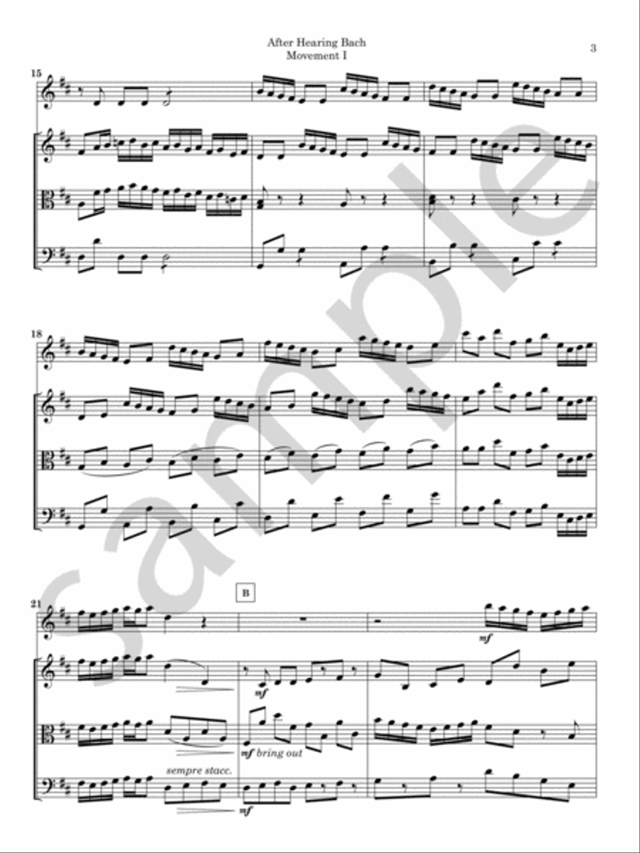 After Hearing Bach Chamber Music scores gallery preview page 5