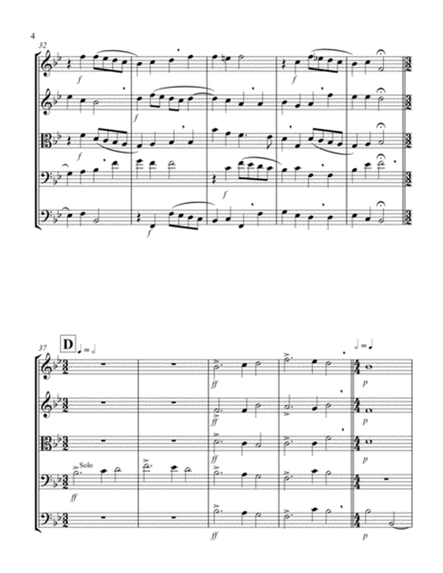 Hodie Christus Natus Est (String Quintet - 2 Violins, 1 Viola, 1 Cello, 1 Bass)