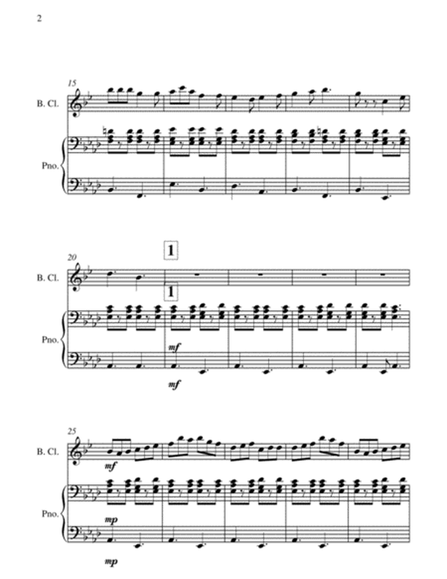 Pop Goes the Weasel - Theme and Variations For Bass Clarinet and Piano image number null