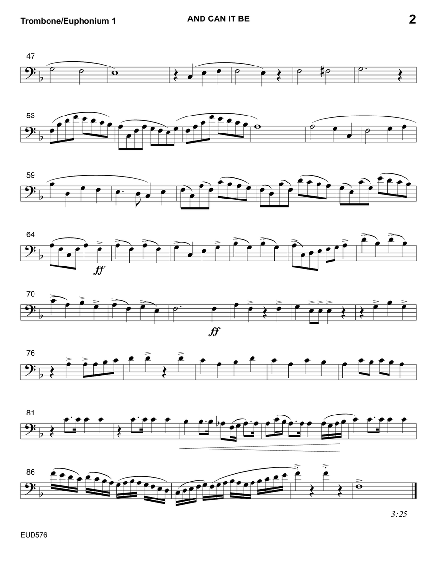AND CAN IT BE - TROMBONE/EUPHONIUM DUET (unaccompanied) Brass Duet scores gallery preview page 6