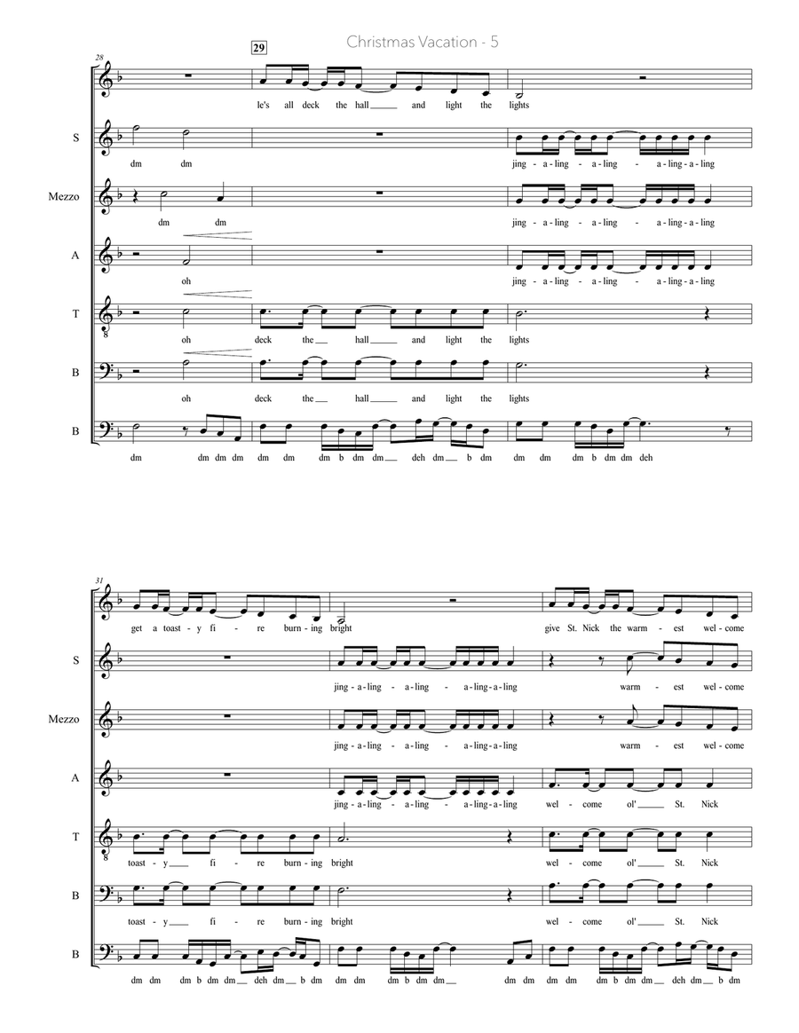Christmas Vacation Christmas Vacation Divisi scores gallery preview page 5