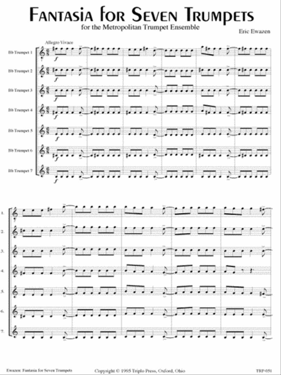 Fantasia for Seven Trumpets Small Ensemble scores gallery preview page 2
