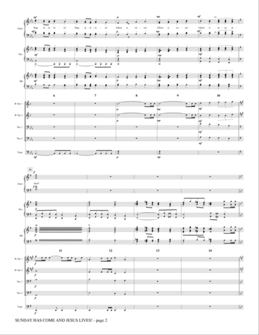Sunday Has Come and Jesus Lives! - Full Score Choir scores gallery preview page 2