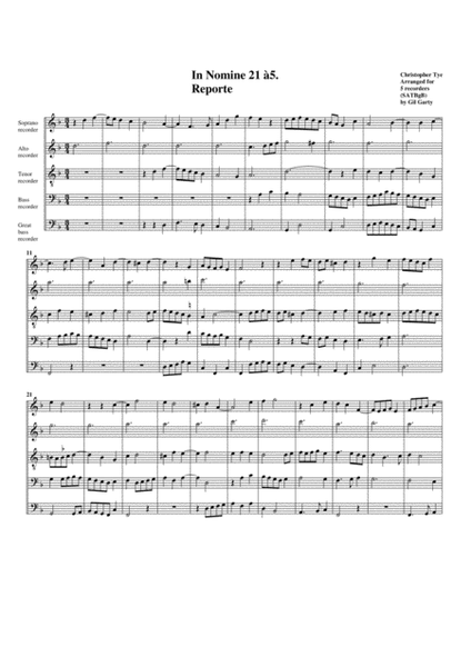 In Nomine no.21 a5 (arrangement for 5 recorders)