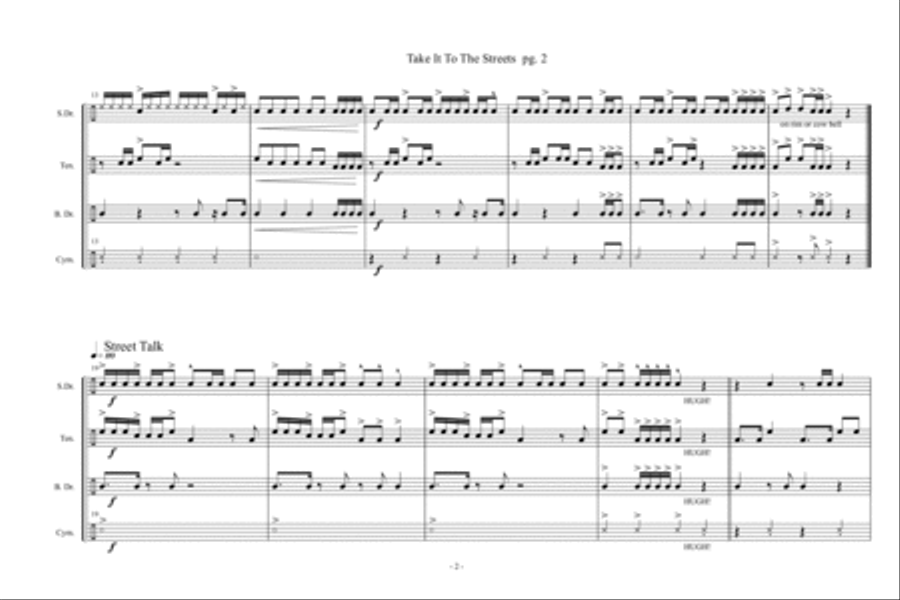 Take It To The Streets - Cadences For Developing Drum Lines image number null