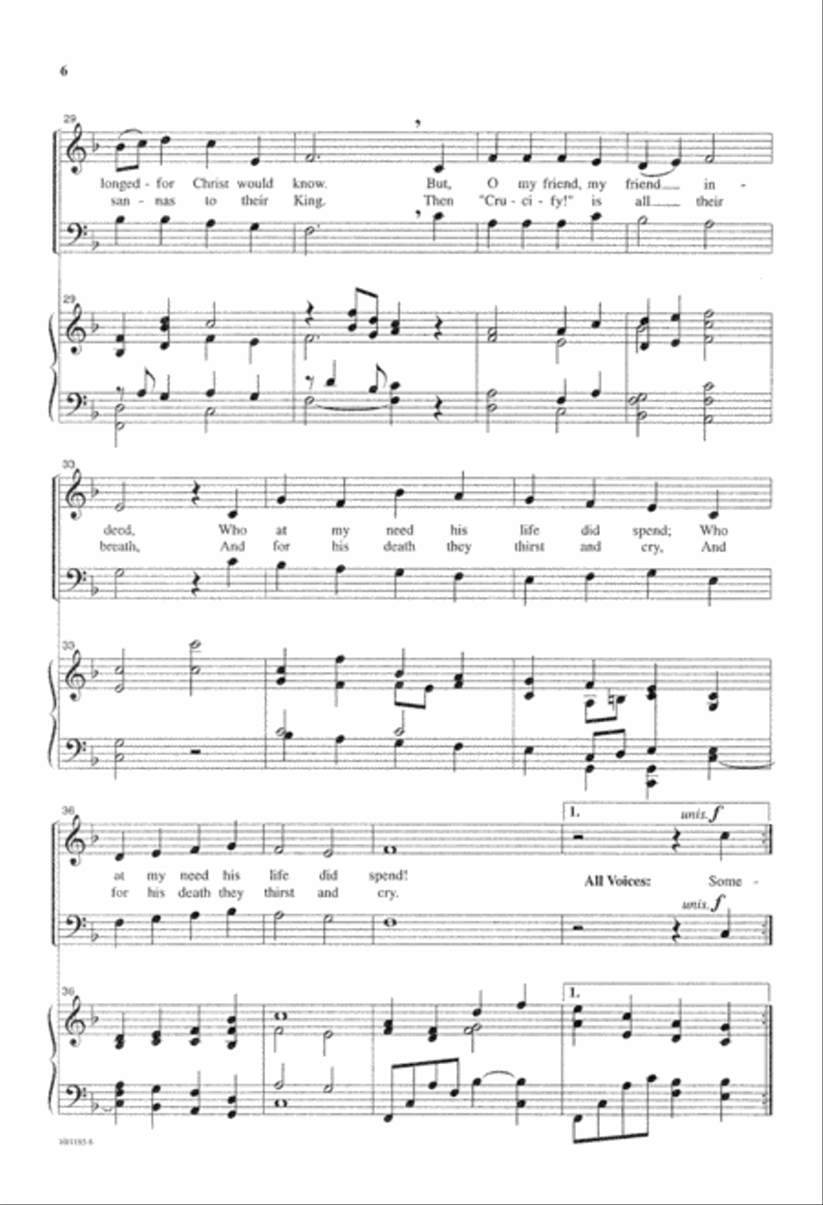 My Song is Love Unknown 4-Part scores gallery preview page 6