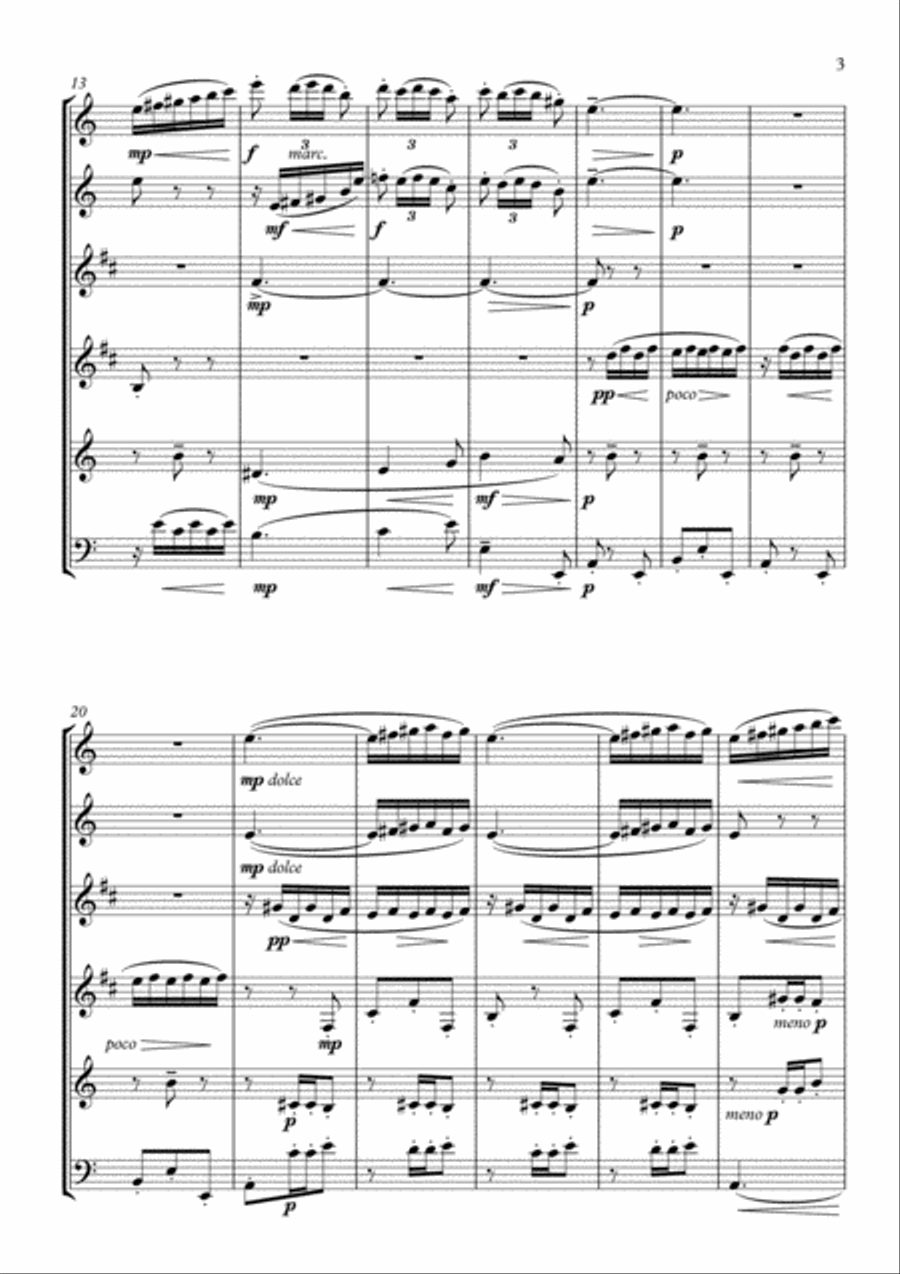 Spanish Dance no.1 (arranged for wind sextet) Small Ensemble scores gallery preview page 3