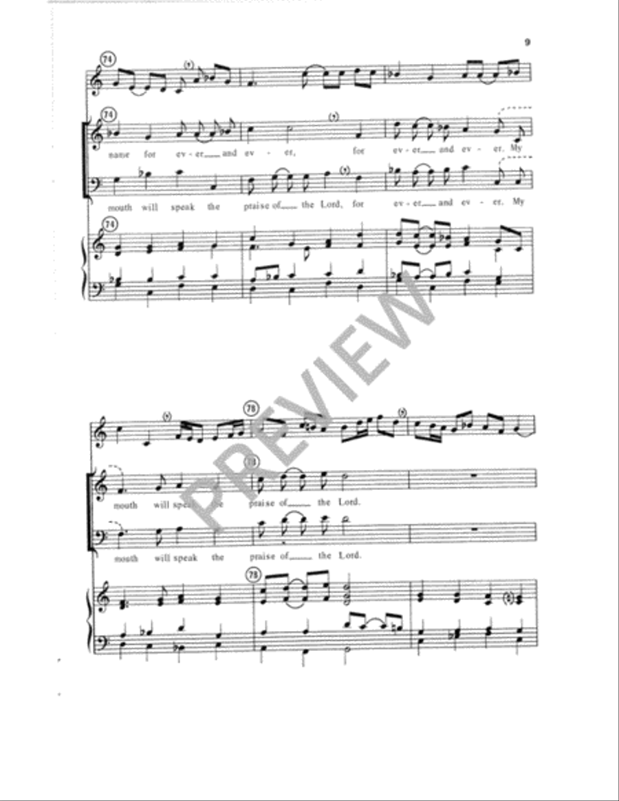 Psalm 145 Unison Choir scores gallery preview page 10