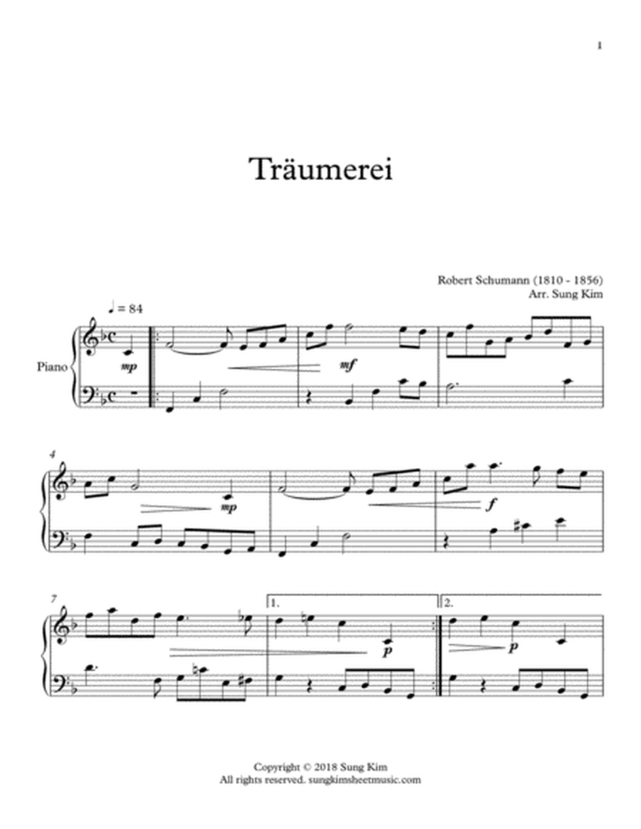 Traumerei for Piano Solo [Easy Classical Music Series] image number null