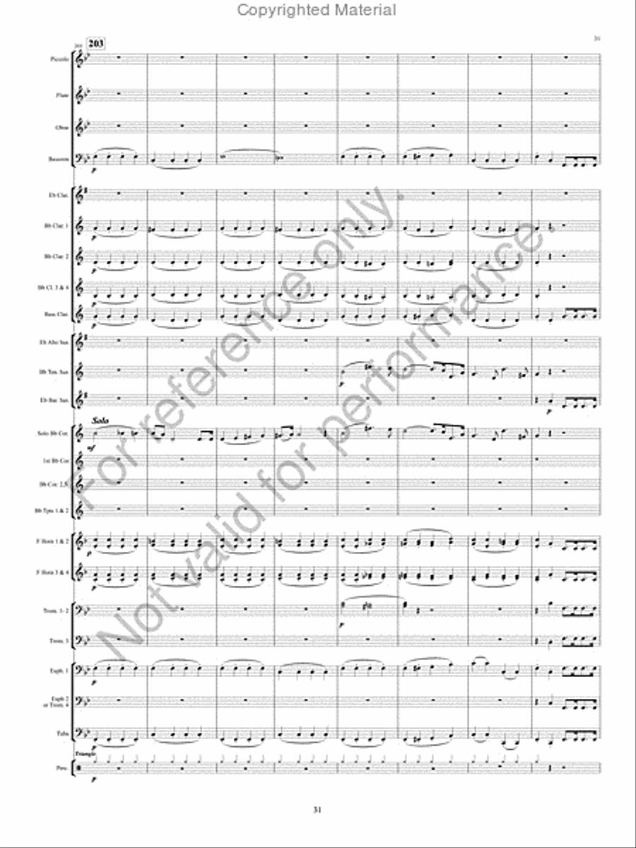 The Pirates of Penzance Concert Band scores gallery preview page 32
