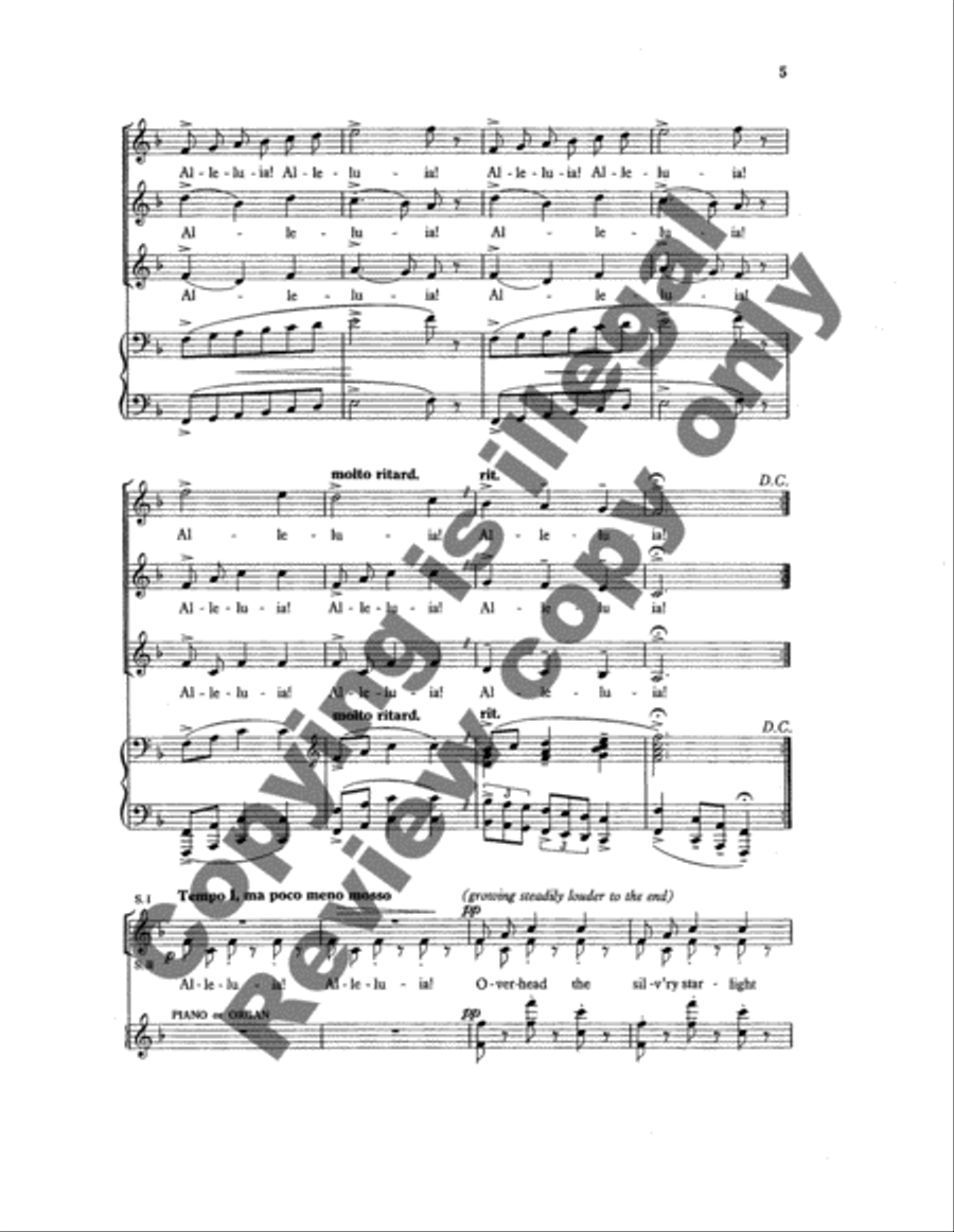 Carol of the Heavenly Hosts SSA scores gallery preview page 5