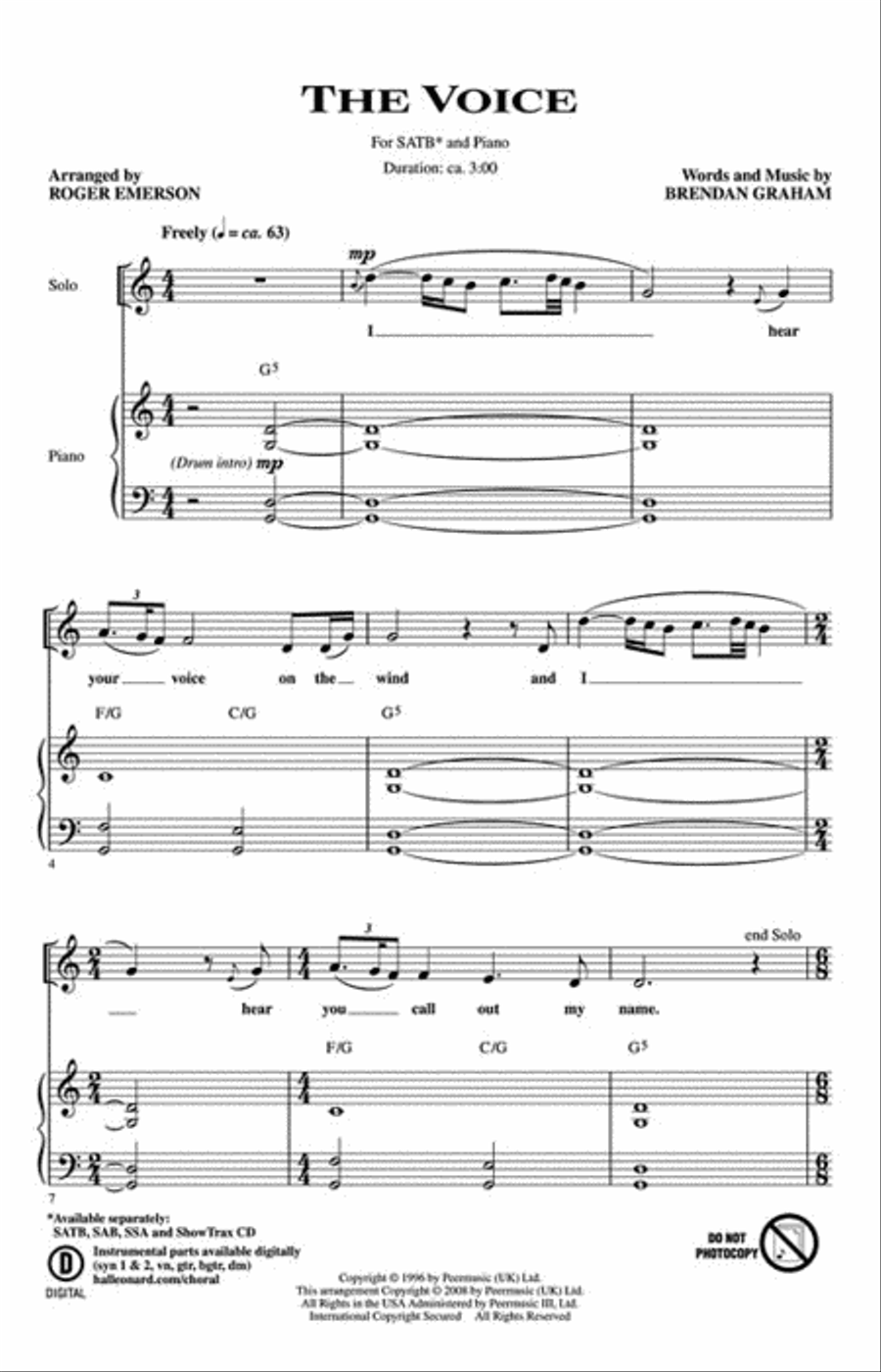 The Voice Choir scores gallery preview page 2