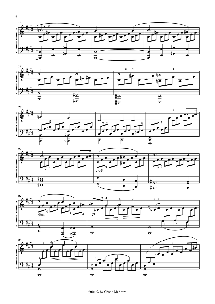 Moonlight Sonata by Beethoven 1 mov. - Original Version (Full Score) Piano Solo scores gallery preview page 3
