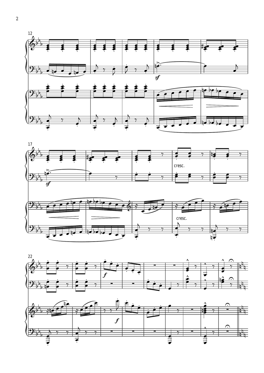15. Ballade 25 Progressive Studies Opus 100 for 2 pianos Friedrich Burgmüller Piano Method scores gallery preview page 2