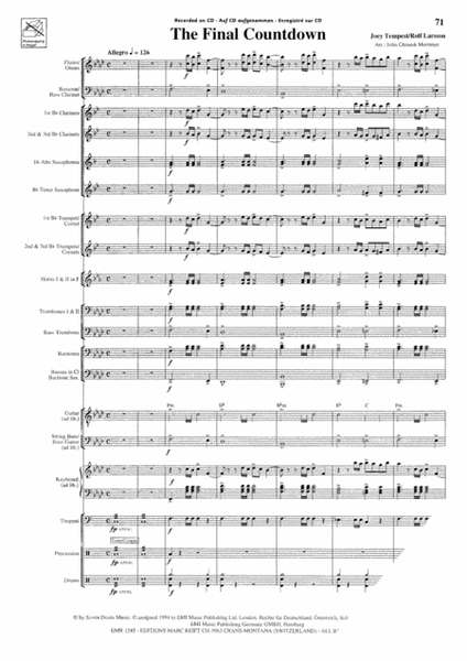 Pop for Band Vol. 1 (Score)