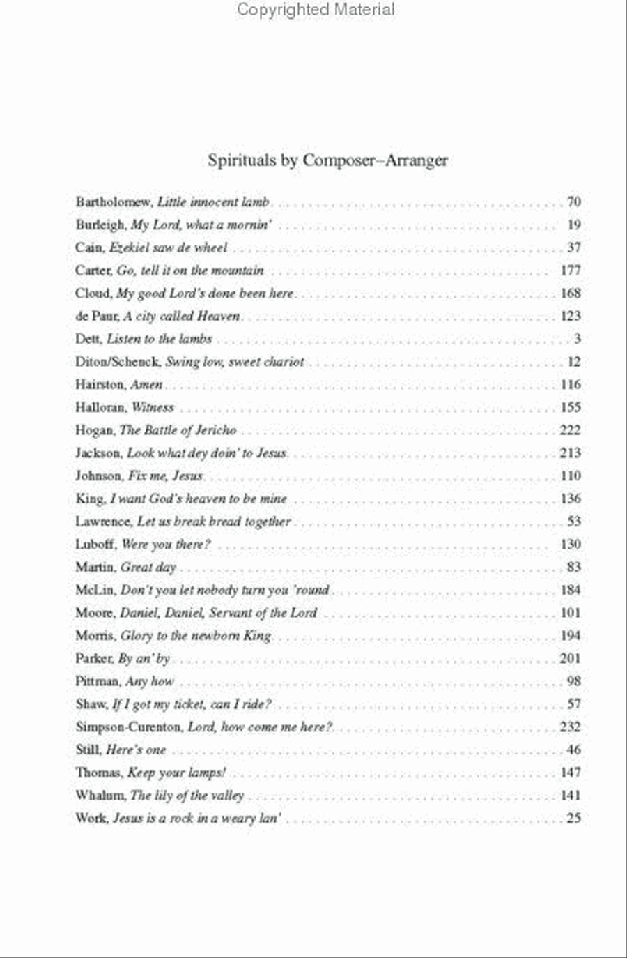 The Oxford Book of Spirituals 4-Part scores gallery preview page 4