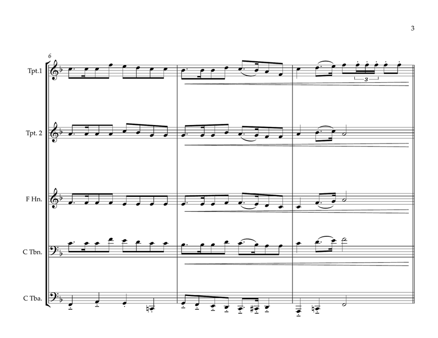 Saudi Arabian National Anthem for Brass Quintet Brass Quintet scores gallery preview page 3