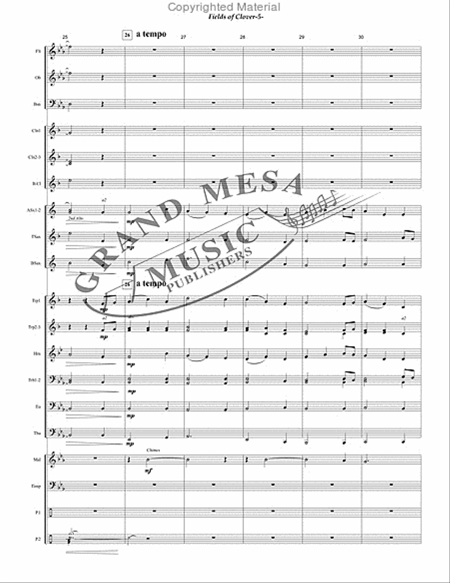 Fields of Clover Concert Band scores gallery preview page 6