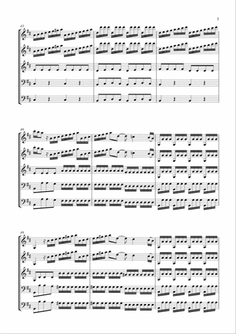 Vivaldi Sinfonia RV122 for String Orchestra without violas String Orchestra scores gallery preview page 5