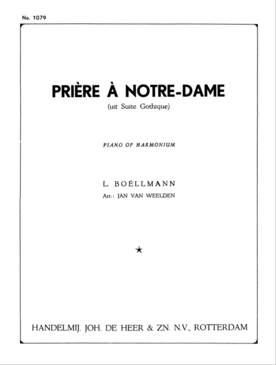 Priere A Notre Dame Harmonium scores gallery preview page 1