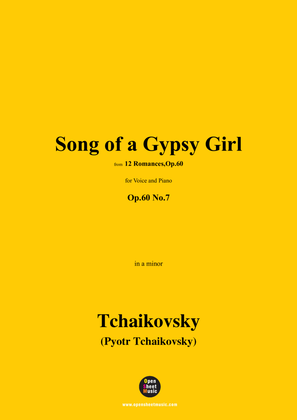Book cover for Tchaikovsky-Song of a Gypsy Girl,in a minor,Op.60 No.7