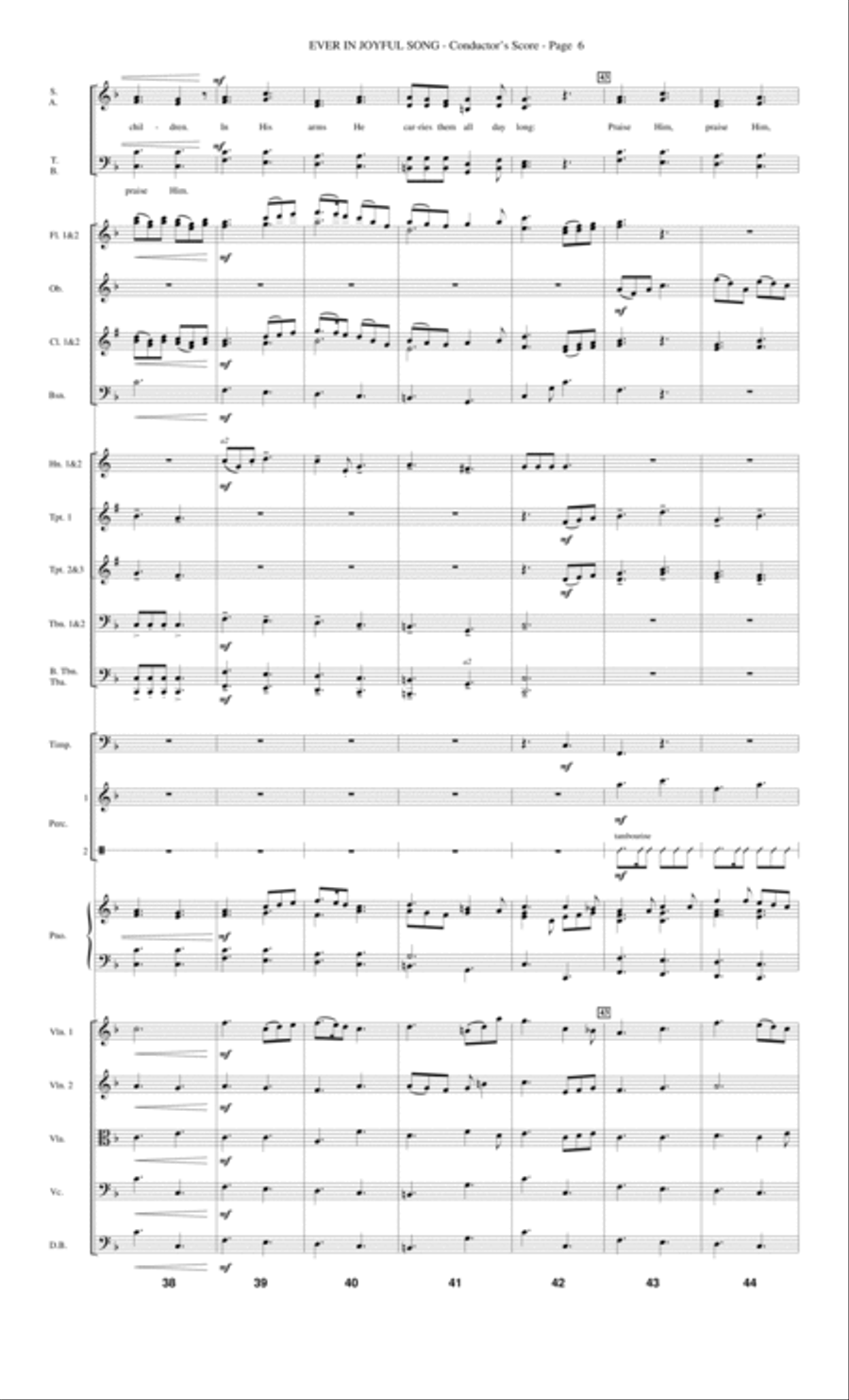 Ever In Joyful Song - Score Choir scores gallery preview page 6