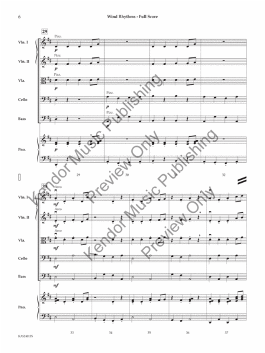 Wind Rhythms (Score) String Orchestra scores gallery preview page 7