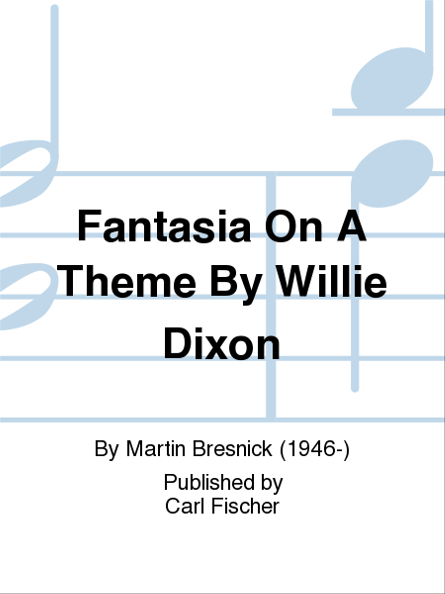 Fantasia on a Theme by Willie Dixon Clarinet scores gallery preview page 1