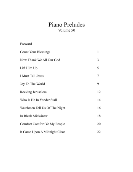 Piano Preludes Volume #50 image number null