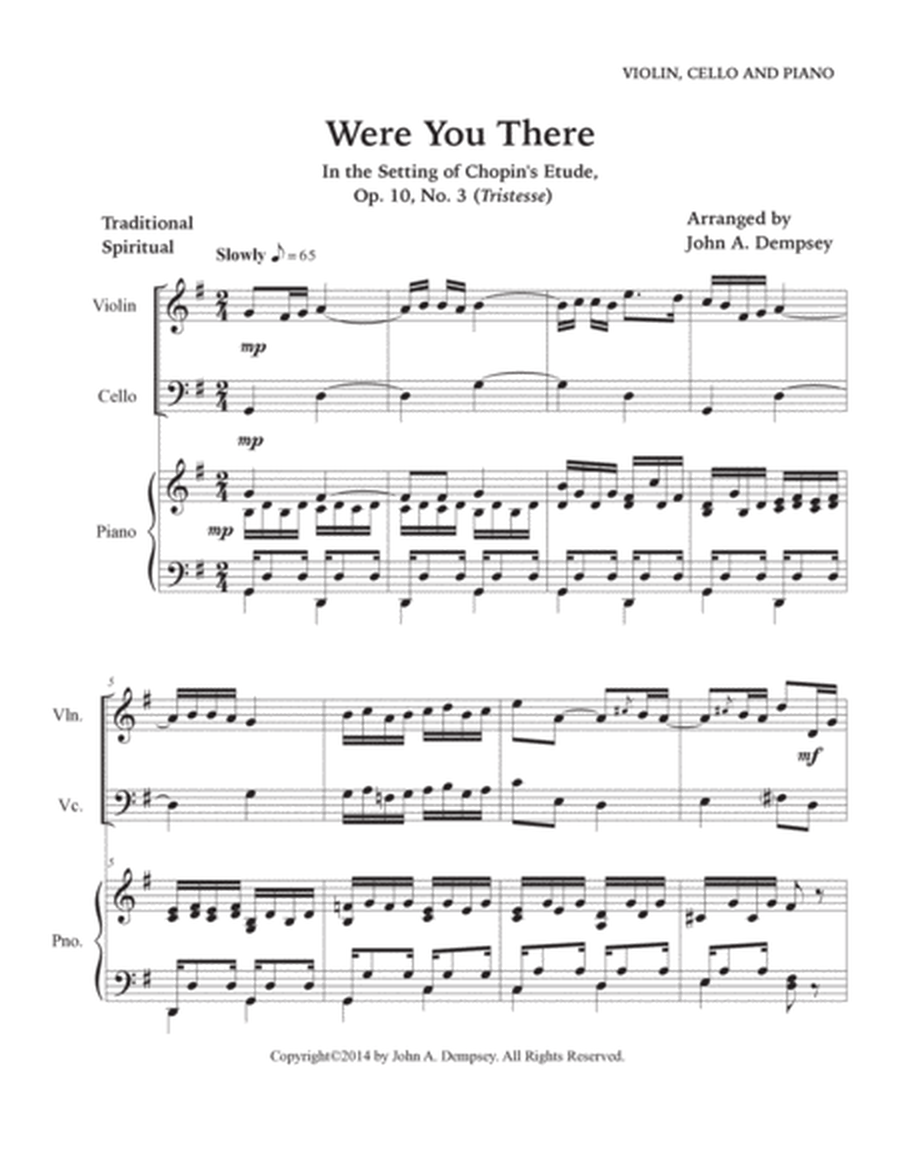 Were You There (Piano Trio): Violin, Cello and Piano image number null