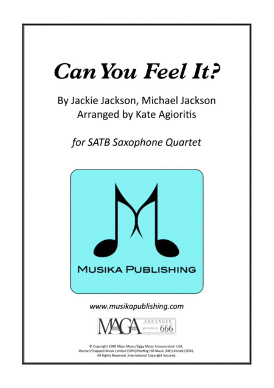 Can You Feel It Saxophone Quartet scores gallery preview page 1