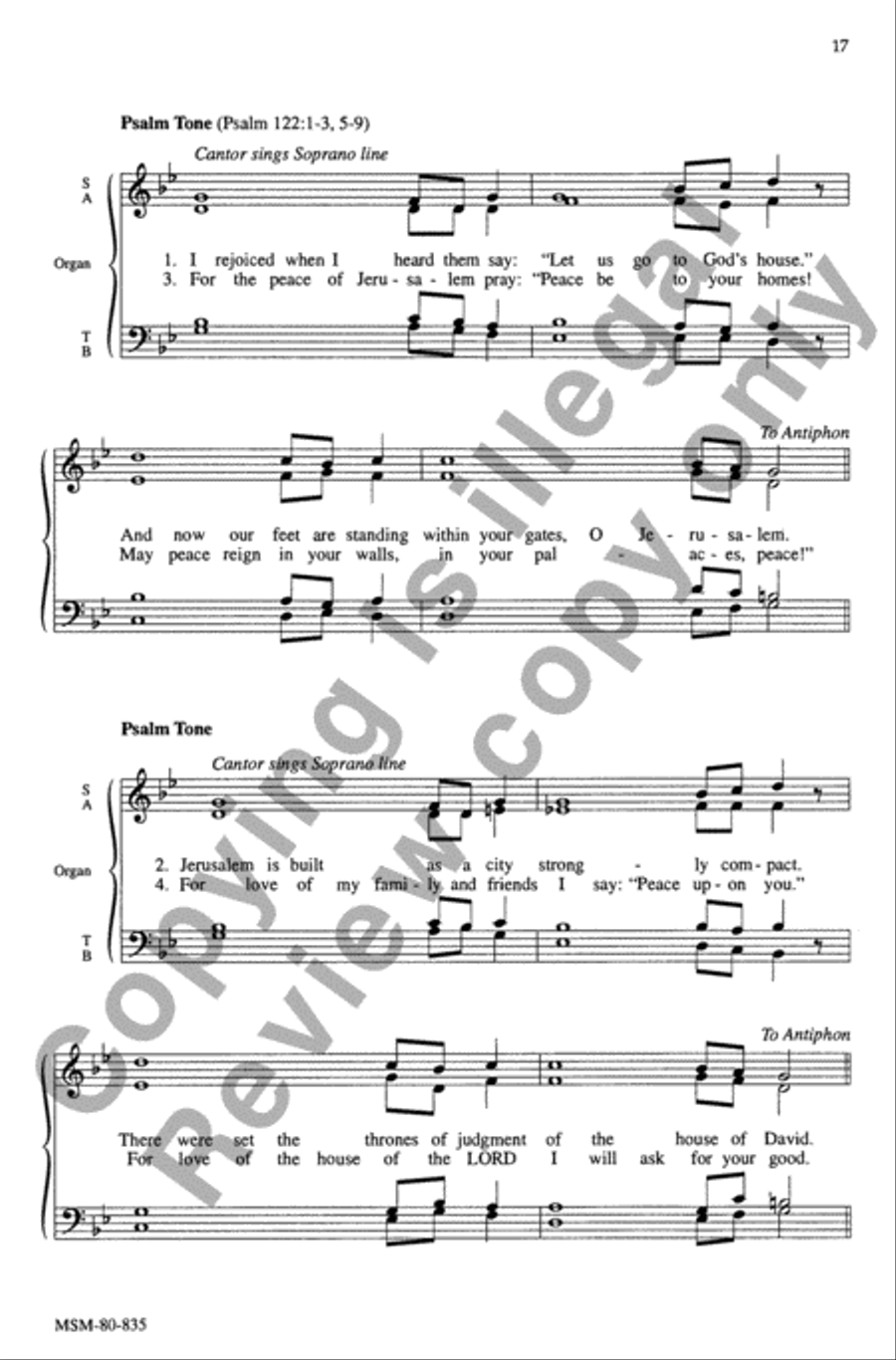 Communion Antiphons for the Lenten Season 4-Part scores gallery preview page 18