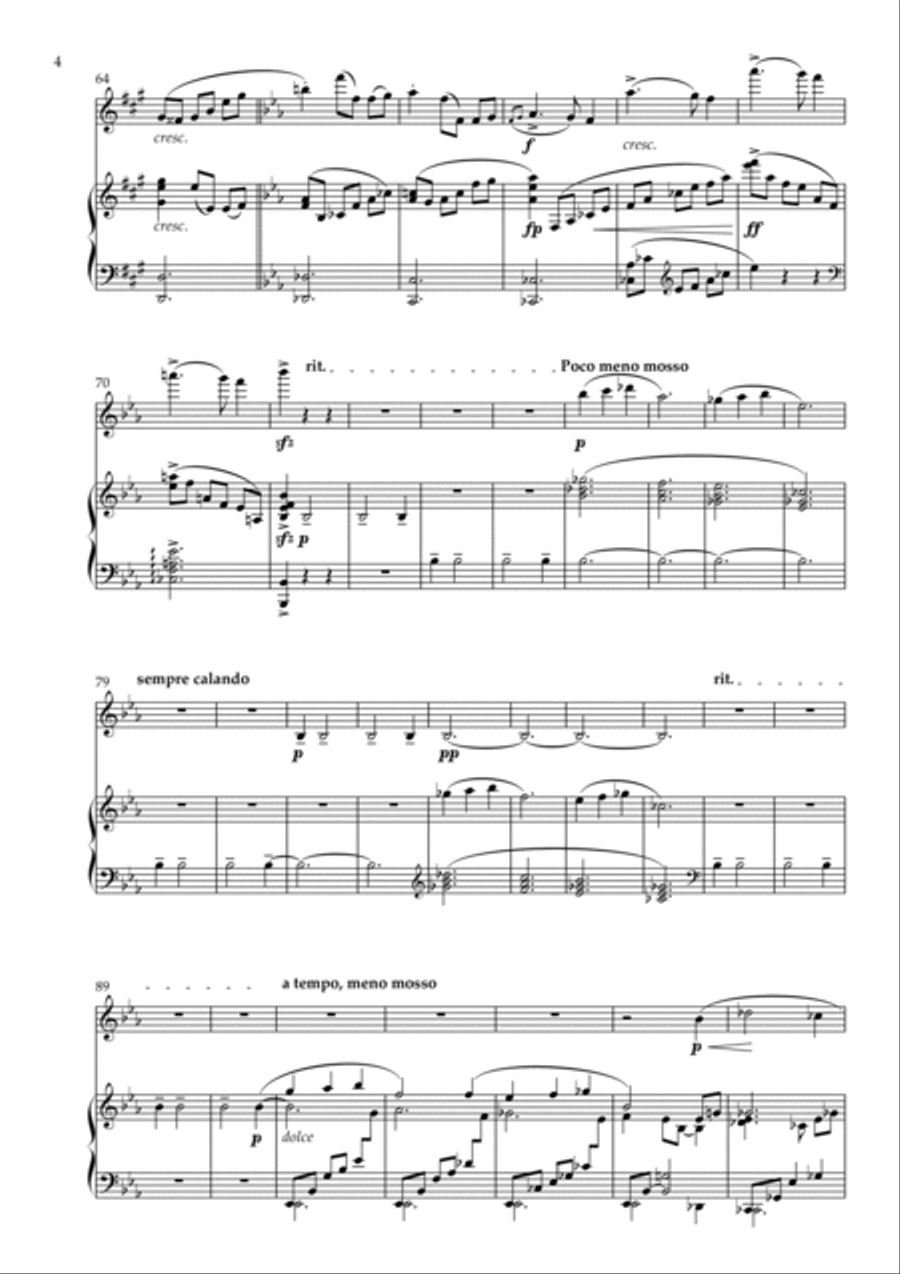 Sonata-Fantasy, for Violin and Piano Violin Solo scores gallery preview page 4