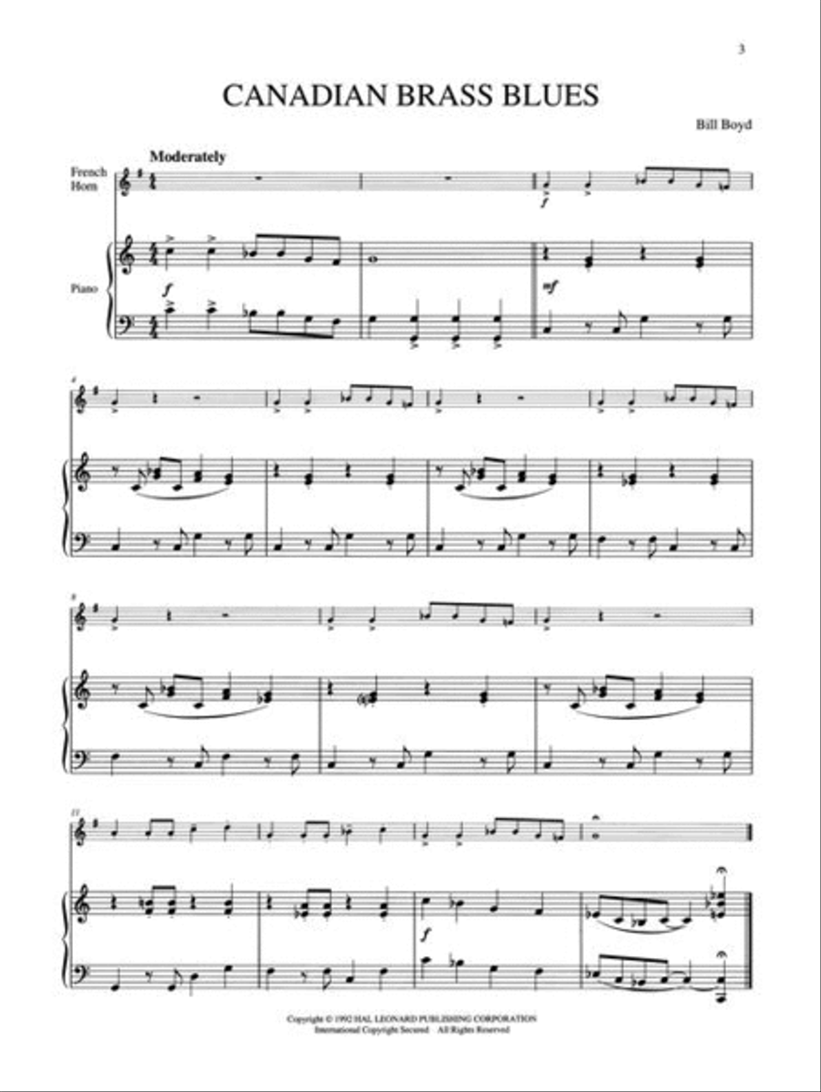 Canadian Brass Book of Beginning Horn Solos Piano scores gallery preview page 5