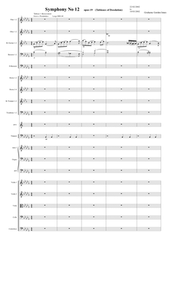 Symphony No 12 "Tableaux of Devastation" Opus 19 (in one movement) - Score Only