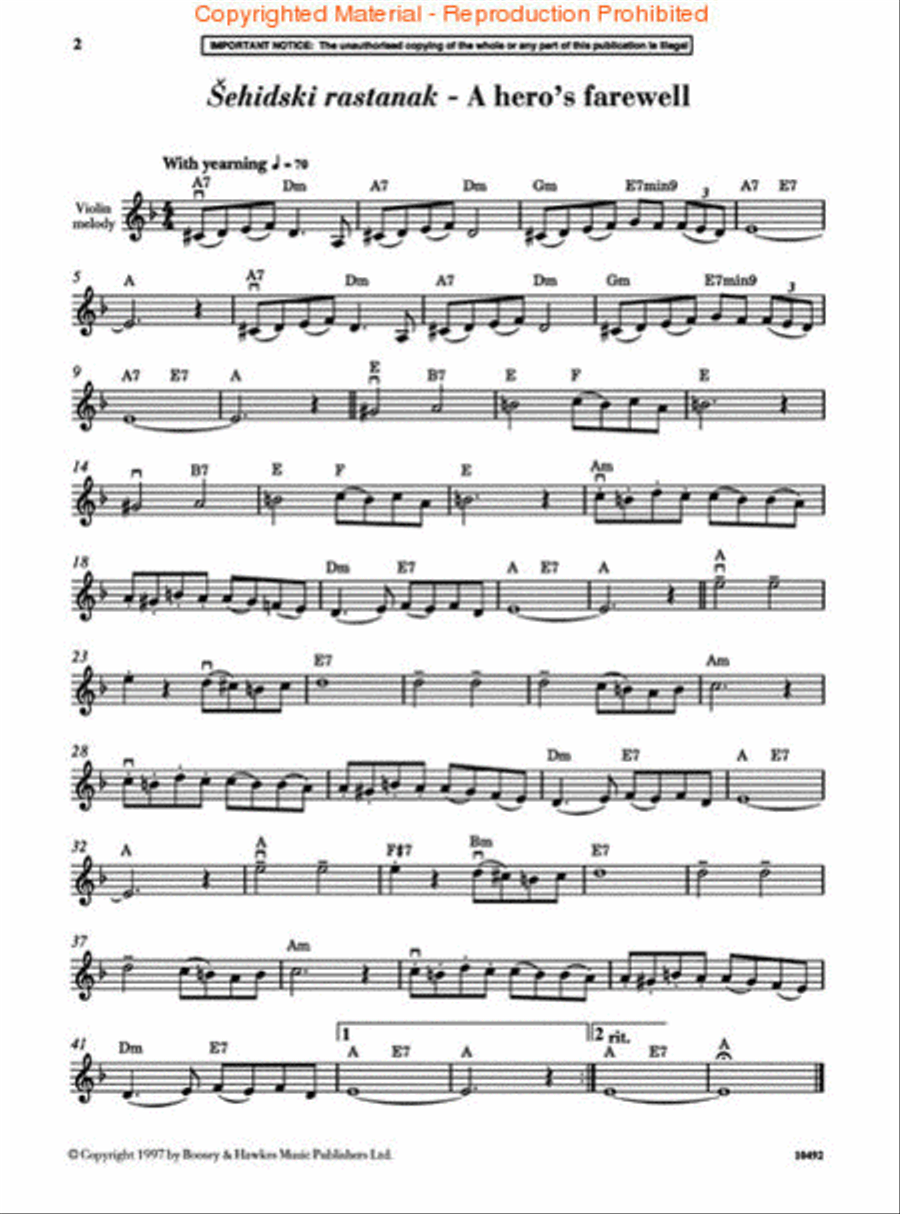 Sevdah Violin scores gallery preview page 2