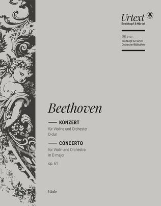 Book cover for Violin Concerto in D major Op. 61