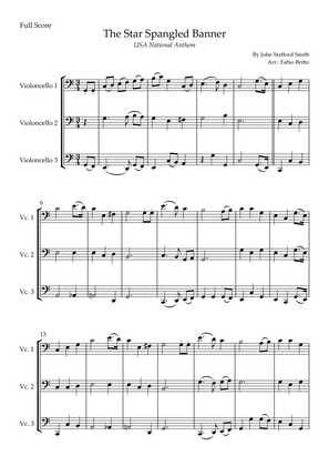 The Star Spangled Banner (USA National Anthem) for Cello Trio
