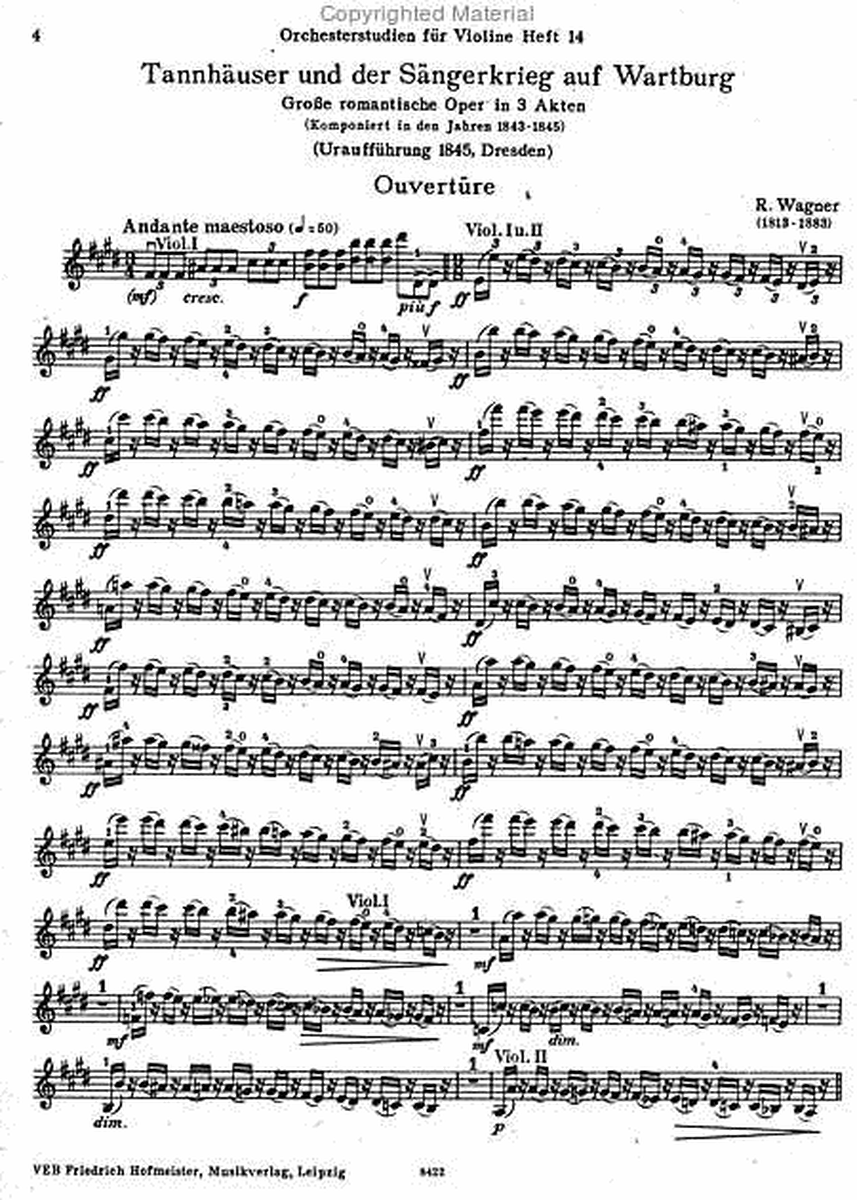 Orchesterstudien fur Violine, Heft 14
