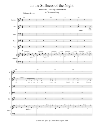 In the Stillness of the Night - Christmas song - SATB with either flute, cello, violin or french hor
