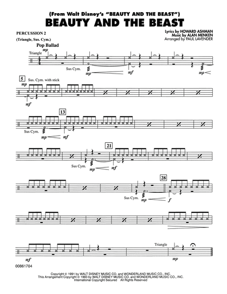 Beauty and the Beast (arr. Paul Lavender) - Percussion 2