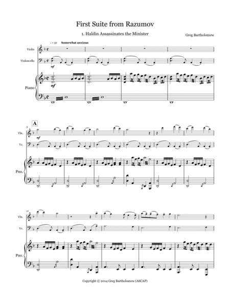 First Suite from Razumov for piano trio image number null