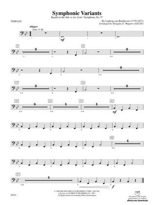 Symphonic Variants (Based on "Ode to Joy" from Symphony No. 9): Timpani