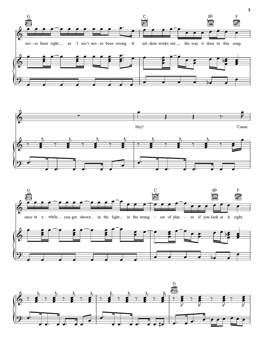 Scarlet Begonias Piano, Vocal, Guitar scores gallery preview page 3