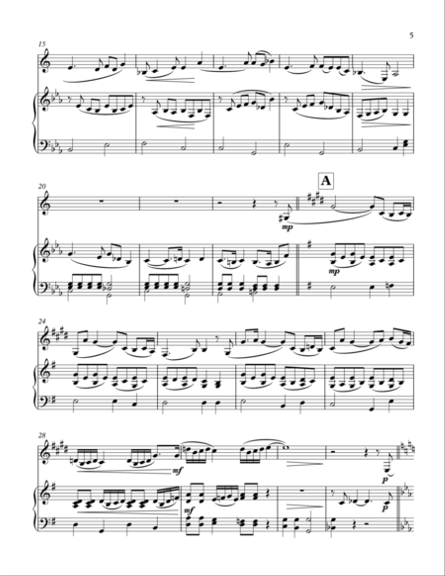 Suite for E-flat Clarinet and Piano E-Flat Clarinet scores gallery preview page 6