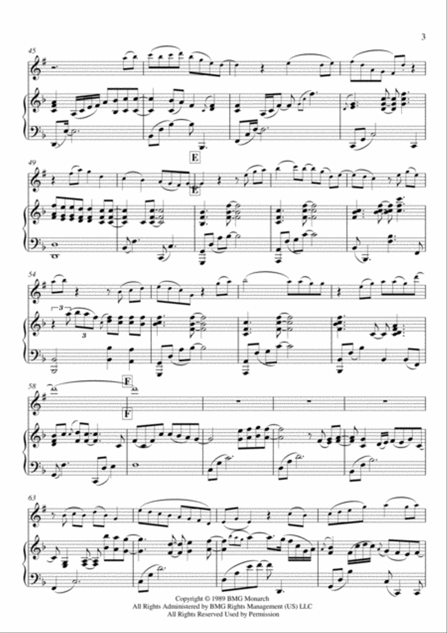 Right Here Waiting Tenor Saxophone scores gallery preview page 3