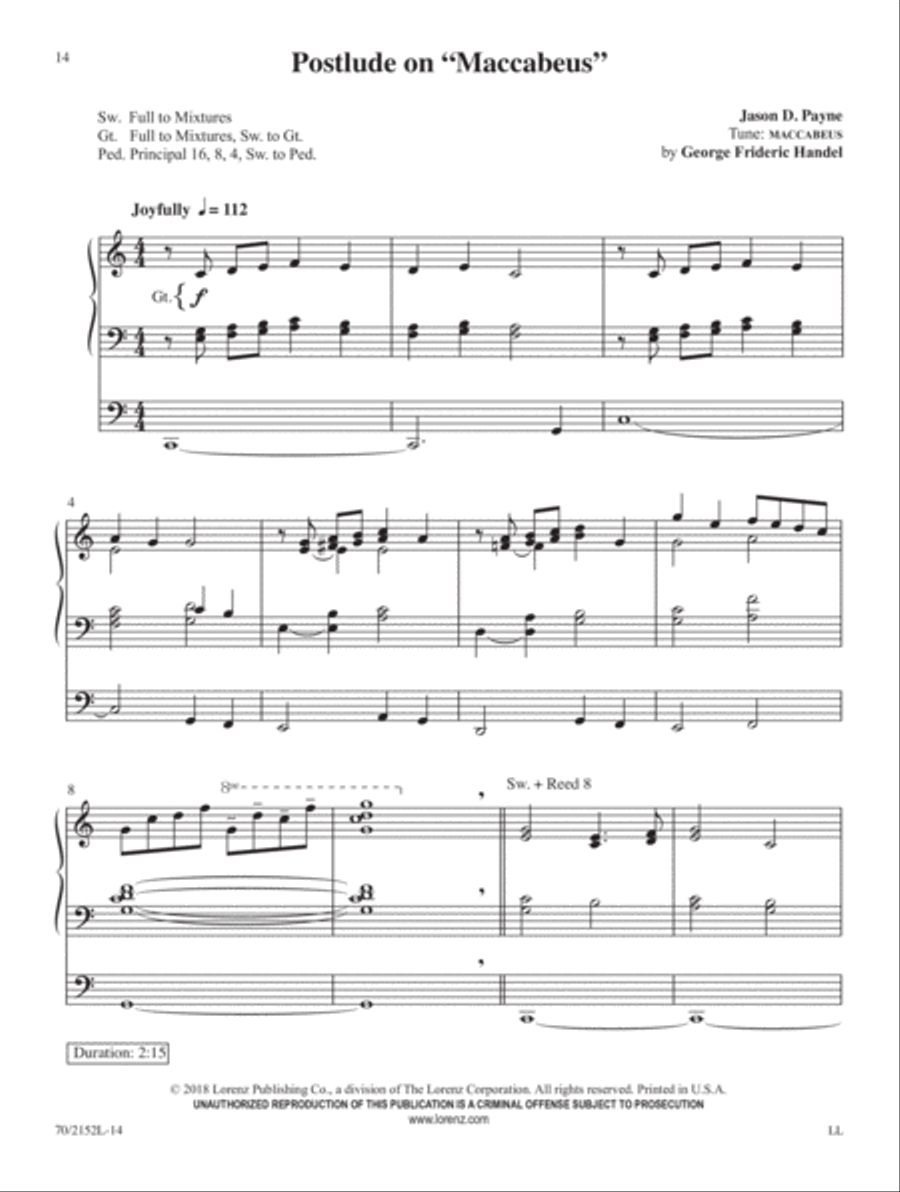 Easter Jubilation Organ Solo scores gallery preview page 5
