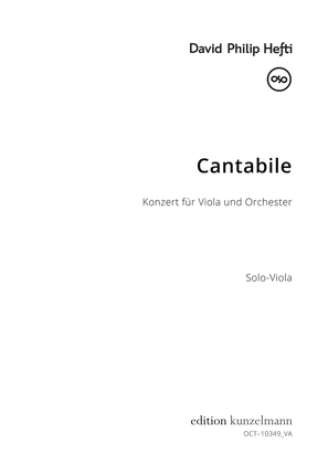 Book cover for Cantabile, Concerto for viola and orchestra