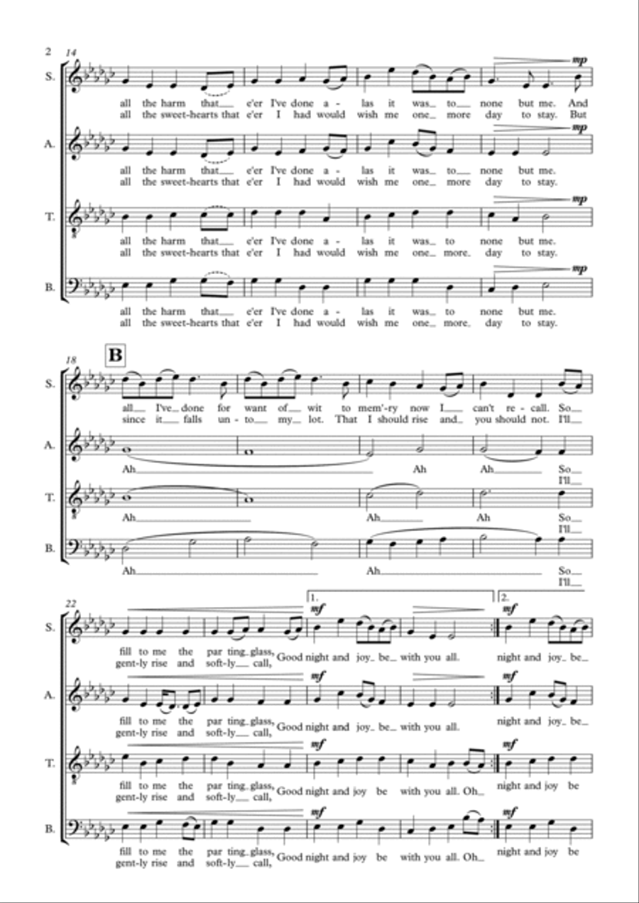 The Parting Glass 4-Part scores gallery preview page 2