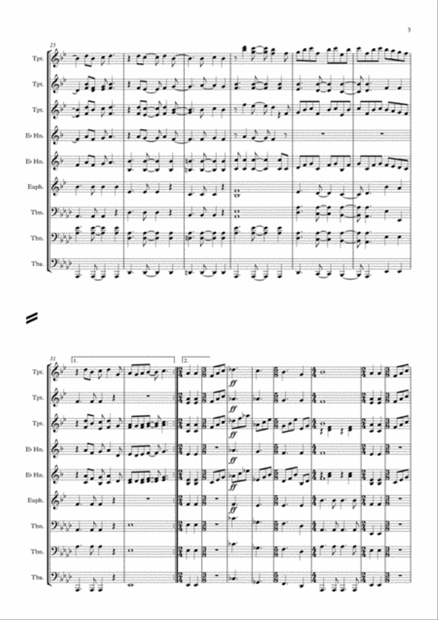 Here Comes The Sun Brass Ensemble scores gallery preview page 3